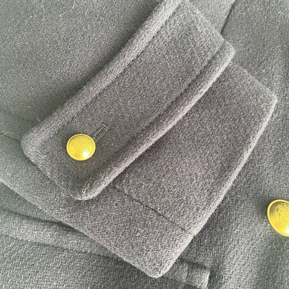 J. Crew Majesty Peacoat Stadium Cloth Nello Gori Navy Blue Wool style C8554, 12 - Picture 5 of 15